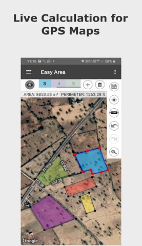 Easy Area : Land Area Measure для Android — скриншот 4