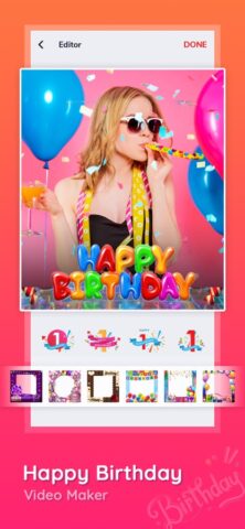 Easy Birthday Video Maker Song для iOS — скриншот 1