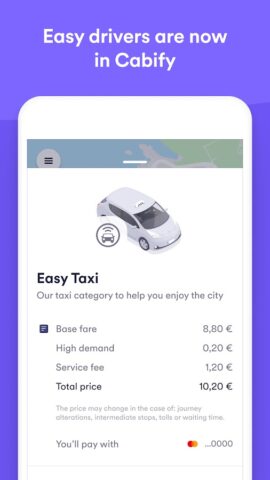 Easy Taxi, a Cabify app для Android — скриншот 1