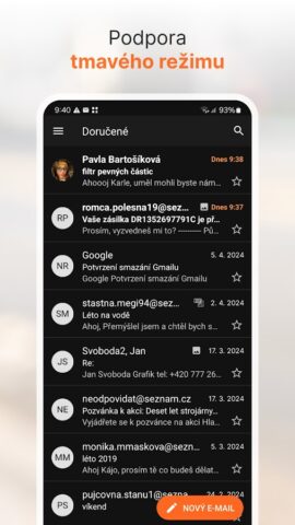 Email.cz для Android — скриншот 4