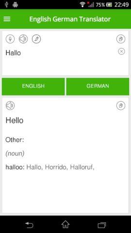 English German Translator для Android — скриншот 4
