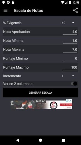 Escala de Notas для Android — скриншот 2