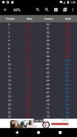 Escala de Notas для Android — скриншот 4