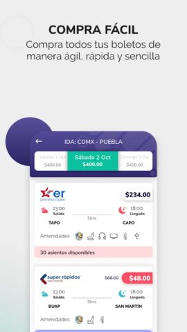 Estrella Roja Boletos Autobús для Android — скриншот 2