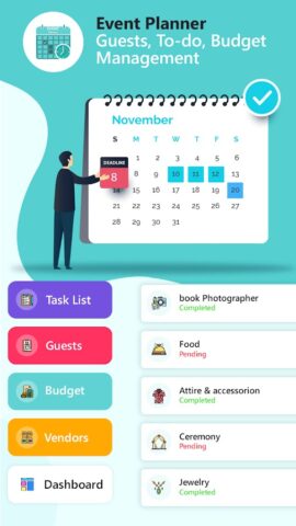 Event Planner — Guests, Todo для Android — скриншот 1