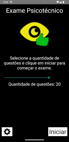 Exame Psicotecnico для Android — скриншот 1