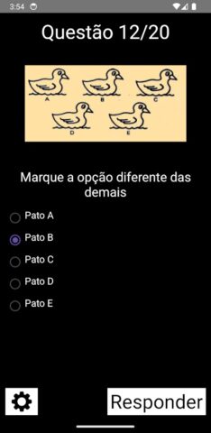 Exame Psicotecnico для Android — скриншот 4