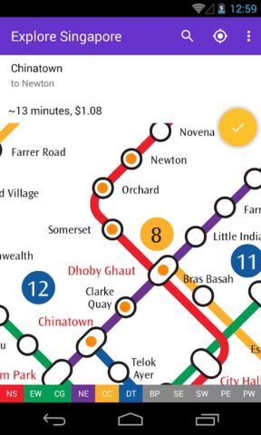 Explore Singapore MRT map для Android — скриншот 2