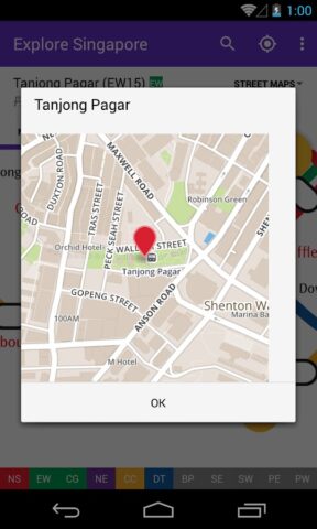 Explore Singapore MRT map для Android — скриншот 4