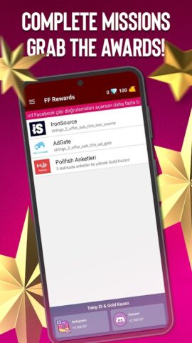 FF Reward — Зарабатывай алмазы для Android — скриншот 5