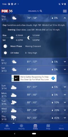 FOX 35 Orlando Storm Team для Android — скриншот 2