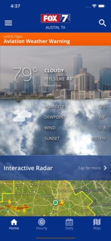 FOX 7 Austin: Weather для iOS — скриншот 1