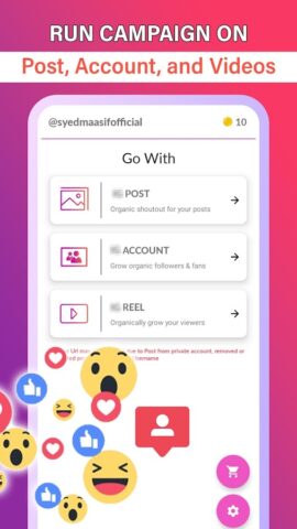 Fast Followers & Real Likes для Android — скриншот 2