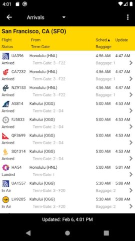 FlightView: Flight Tracker для Android — скриншот 4