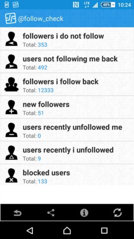 Follow Tool for Twitter для Android — скриншот 1