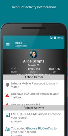 FollowMyHealth® для Android — скриншот 1