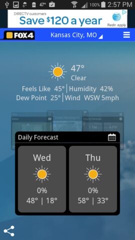 Fox4 KC Weather для Android — скриншот 1