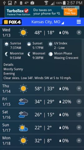 Fox4 KC Weather для Android — скриншот 3