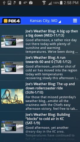 Fox4 KC Weather для Android — скриншот 5