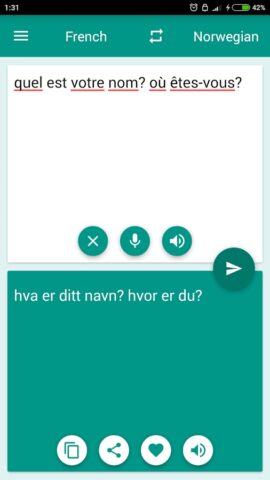 French-Norwegian Translator для Android — скриншот 2