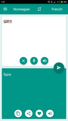 French-Norwegian Translator для Android — скриншот 3