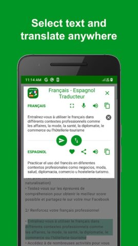 French — Spanish Translator для Android — скриншот 4