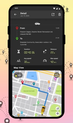 GPS Speedometer: Route Tracker для Android — скриншот 3