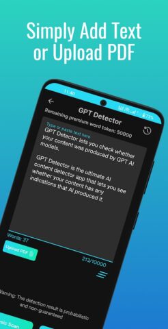 GPT Detector — Check AI Text для Android — скриншот 3