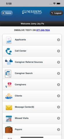 Generations Homecare System для iOS — скриншот 1