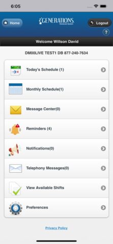 Generations Homecare System для iOS — скриншот 3