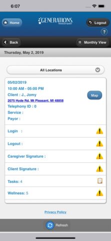 Generations Homecare System для iOS — скриншот 4