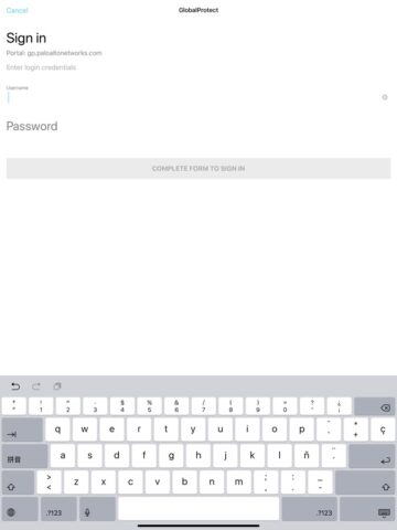 GlobalProtect™ для iOS — скриншот 1