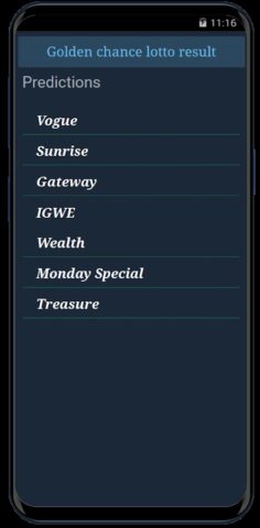 Golden Chance Lotto Result для Android — скриншот 5