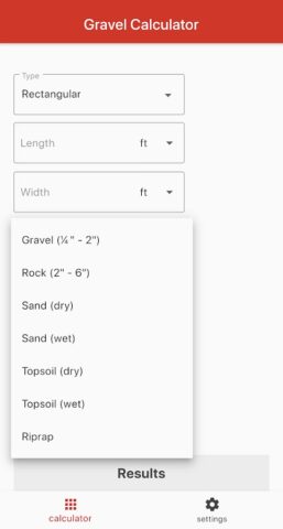 Gravel Calculator для Android — скриншот 3