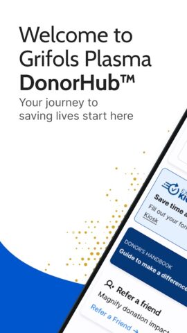 Grifols Plasma Donor Hub для Android — скриншот 1