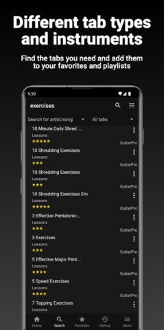 GuitarTab — Tabs & Chords Pro для Android — скриншот 4