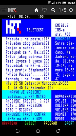 HRT Teletekst для Android — скриншот 1