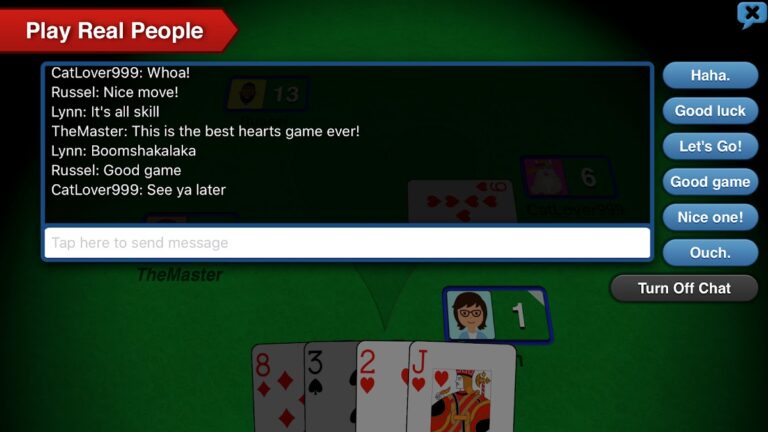 Hearts + Classic Card Game для Android — скриншот 5