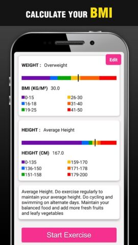 Height Increase Exercises App для Android — скриншот 5