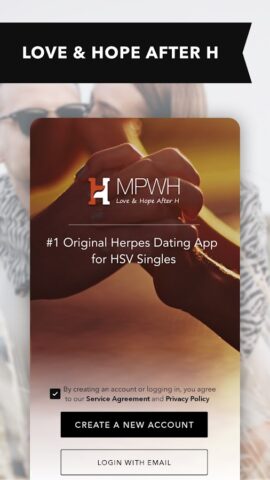 Herpes Positive Singles Dating для Android — скриншот 1