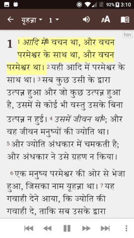 Hindi Bible (हिंदी बाइबिल) для Android — скриншот 4