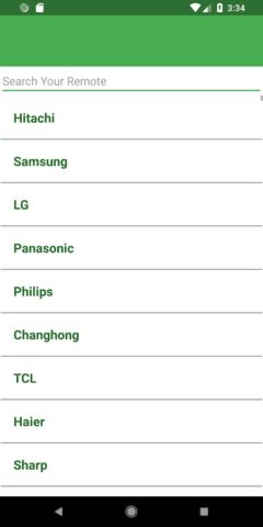 Hitachi Remote Control для Android — скриншот 2