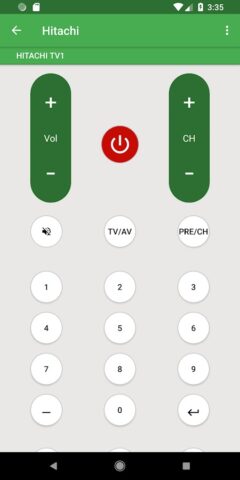 Hitachi Remote Control для Android — скриншот 5