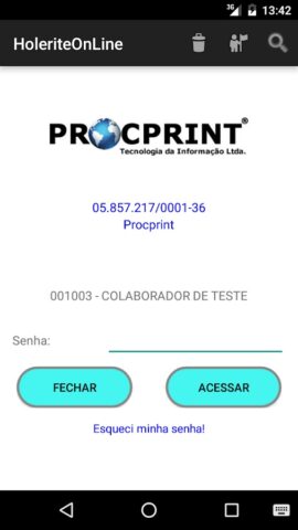 HoleriteOnLine для Android — скриншот 2