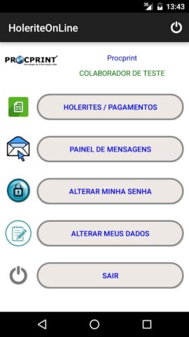 HoleriteOnLine для Android — скриншот 3