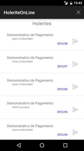 HoleriteOnLine для Android — скриншот 4