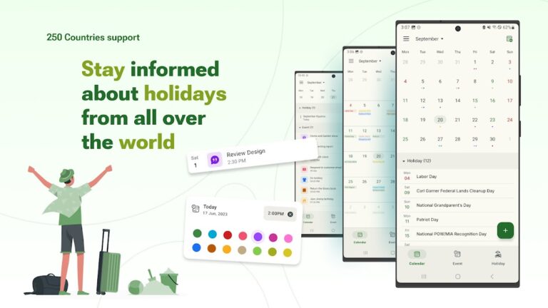 Календарь праздников для Android — скриншот 1
