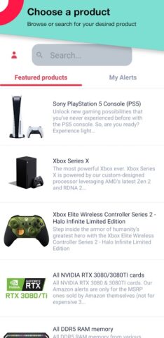 HotStock — in-stock alerts для Android — скриншот 1