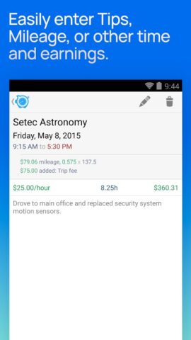 Hours Tracker Time Tracking для Android — скриншот 5