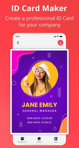 ID Card Maker — Employee Card для Android — скриншот 2
